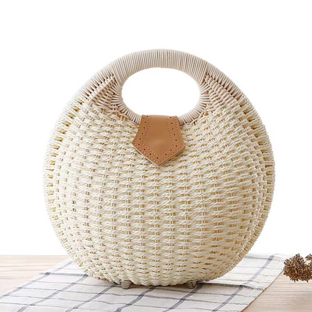 Fashion straw shell bag 202539