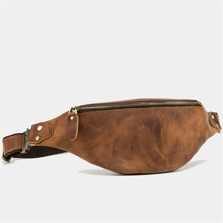 classical vintage oil leather waist bag 2021001