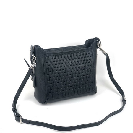 231738  braided genuine leather crossbody bag
